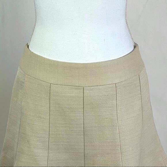 Banana Republic Cream Paneled‎ 100% Cotton Career Academia Skirt NWOT Size 6 - Picture 2 of 10